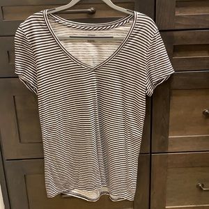 Black and white striped PINK top